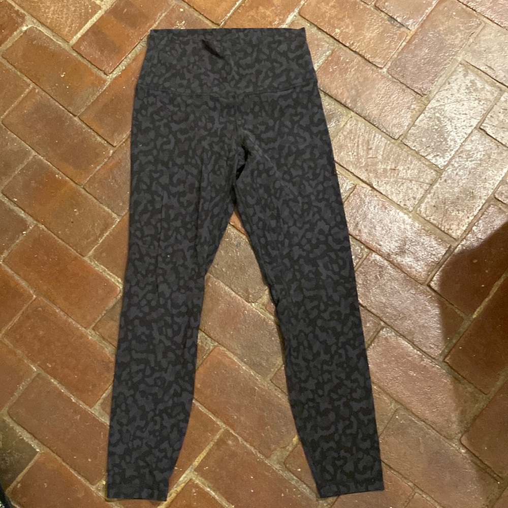 Lululemon Black Leopard High-rise Align Leggings 25”